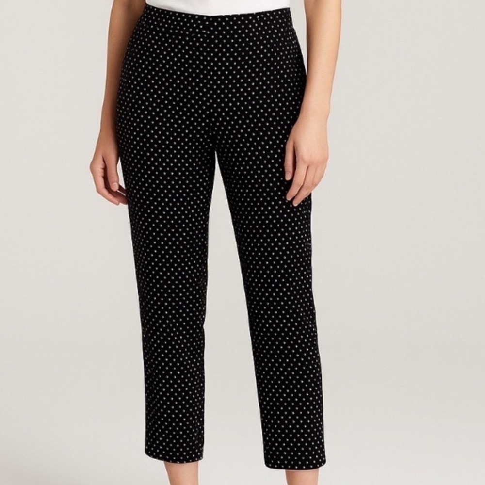Talbots Hampshire Ankle Pants Size 16 Preppy Classic Polka Dot Slim Ankle Pants